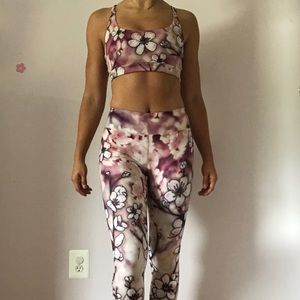 Cherry blossom legging & bra set